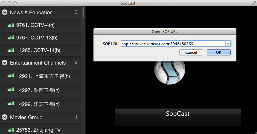 sopcast for mac