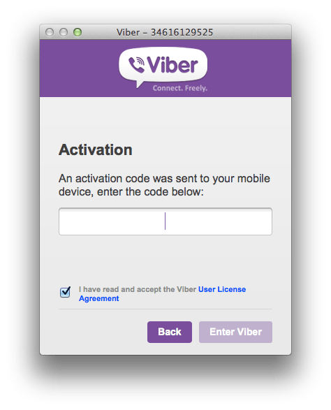 viber for mac activation
