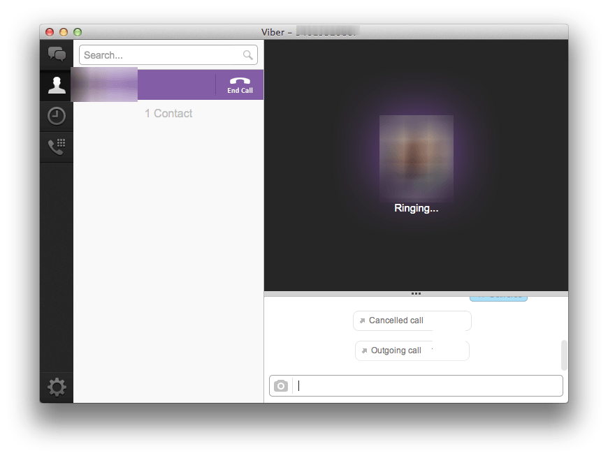 viber for mac interface