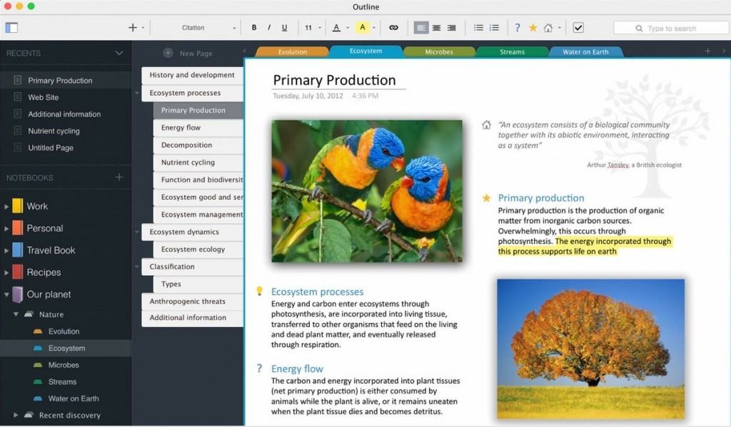 best alternatives to onenote for mac - outline