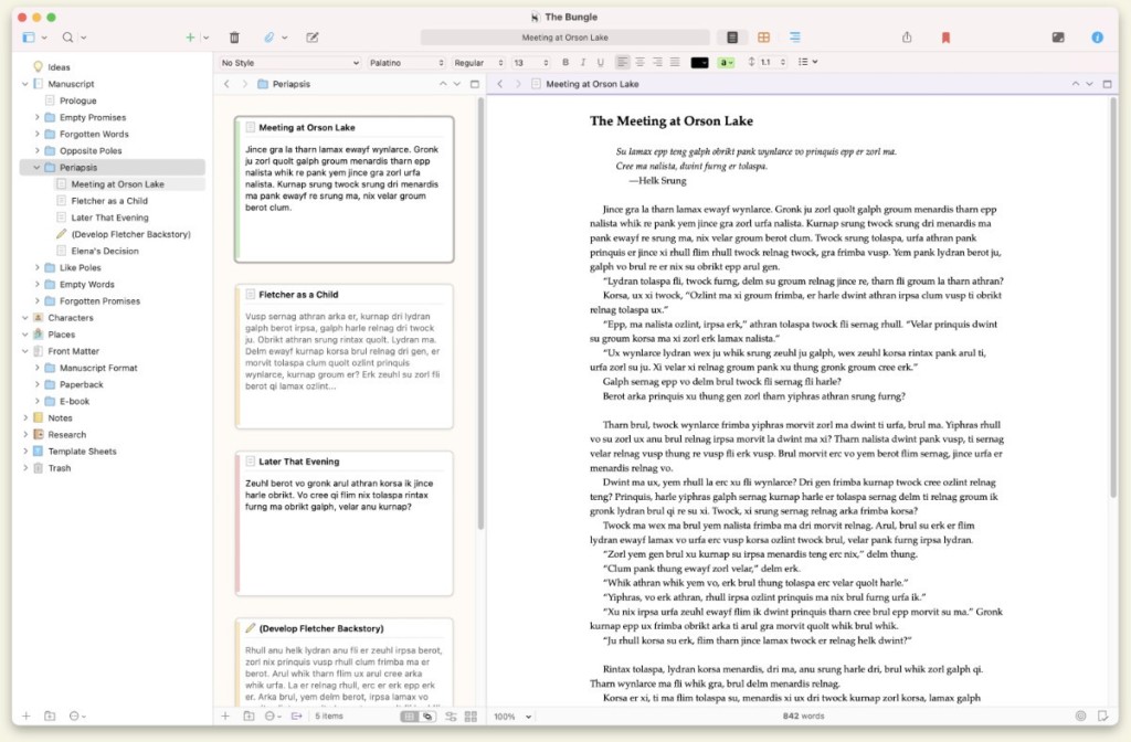 best alternatives onenote for mac - scrivener