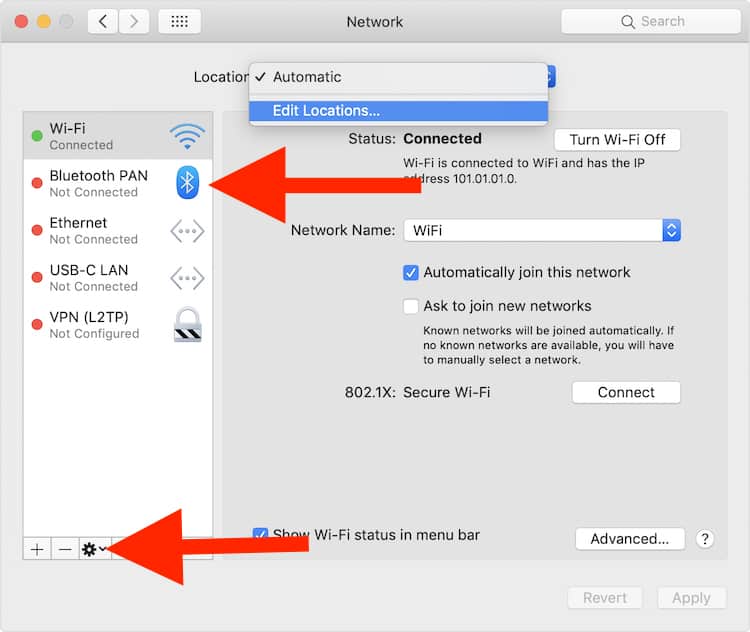 macos network settings bluetooth wifi