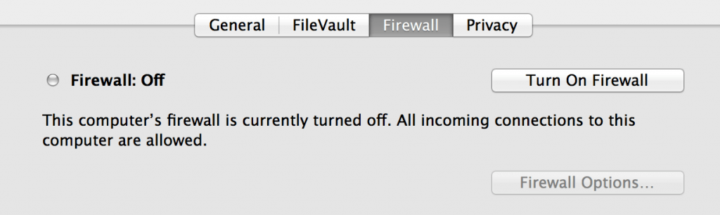 turn-off firewall mac