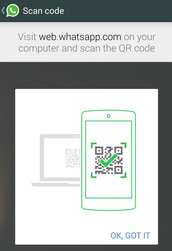 whatsapp for mac - scan code