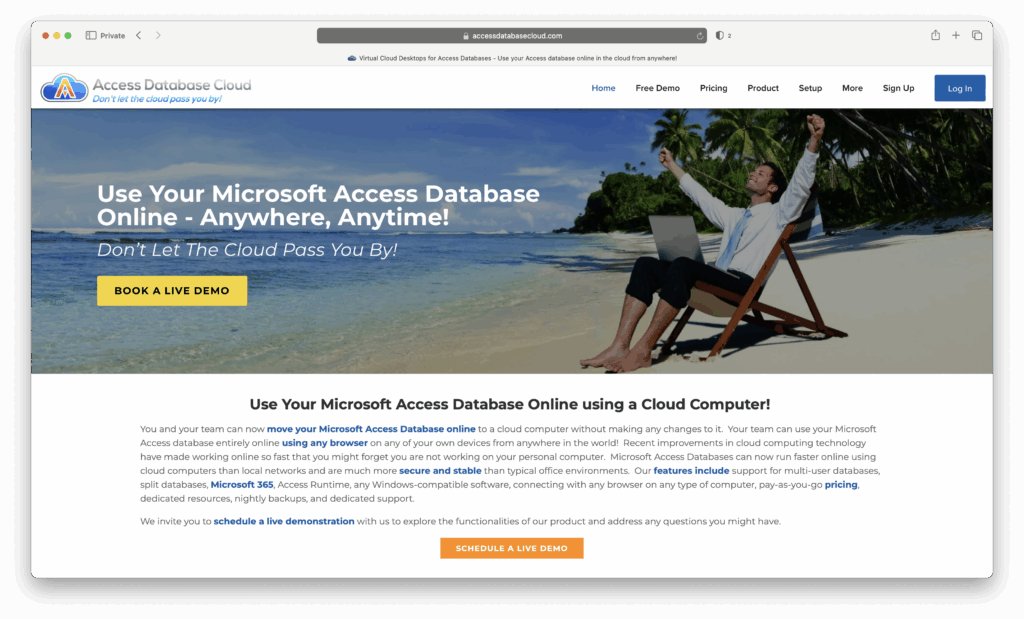 access database cloud