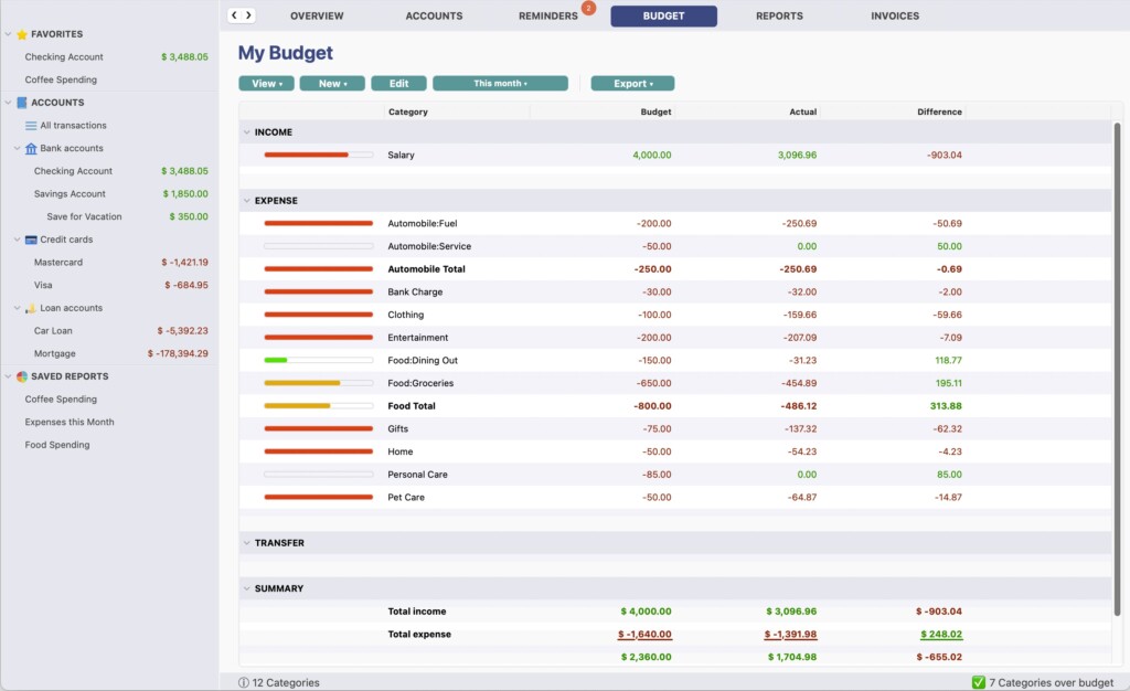 desktop personal finance software mac - moneyspire