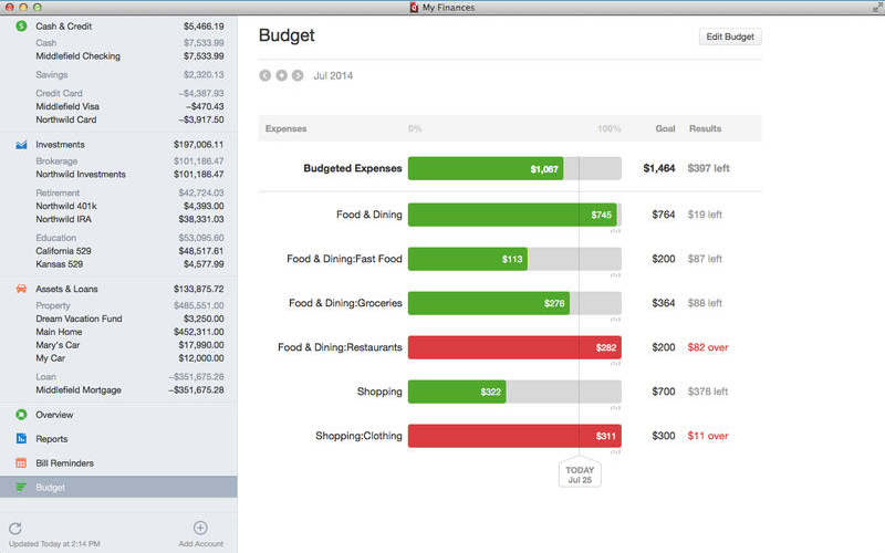 quicken for mac 2015 review - budget