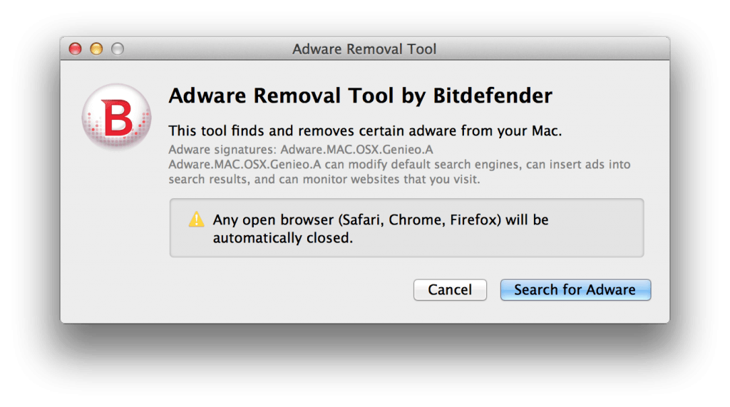 remove adware on mac - bitdefender adware remover