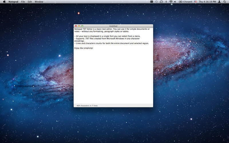 equivalent of notepad on mac