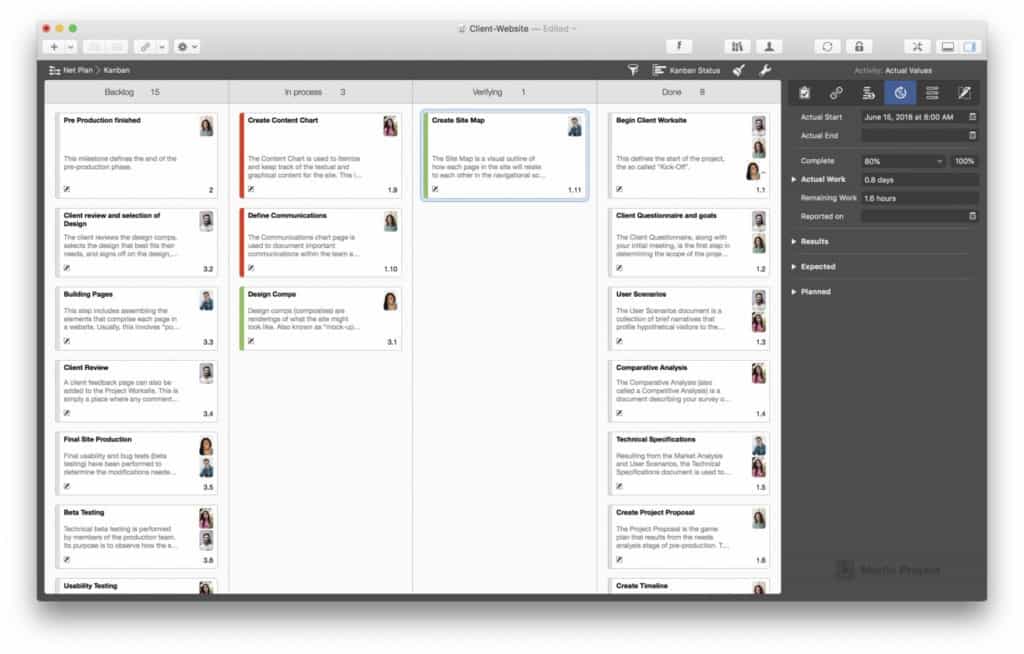 kanban board merlin project