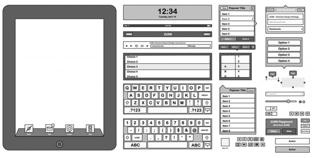 免费的 omnigraffle 模具 - zurb