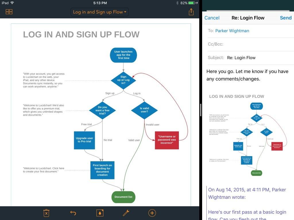 lucidchart for ipad review - email