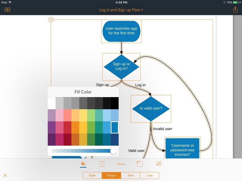 lucidchart for ipad review - styling