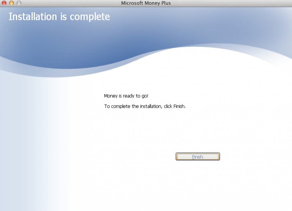 moneyplus on mac installation complete
