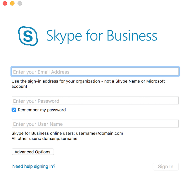 how to allow multiple skype for business accounts on mac