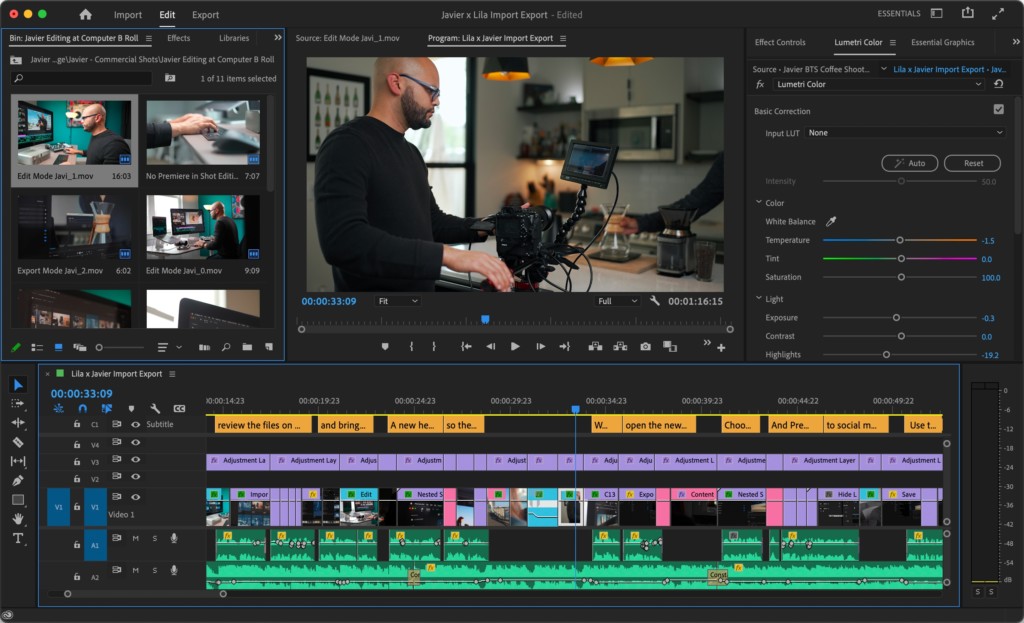 best video editing software mac - adobe premiere pro