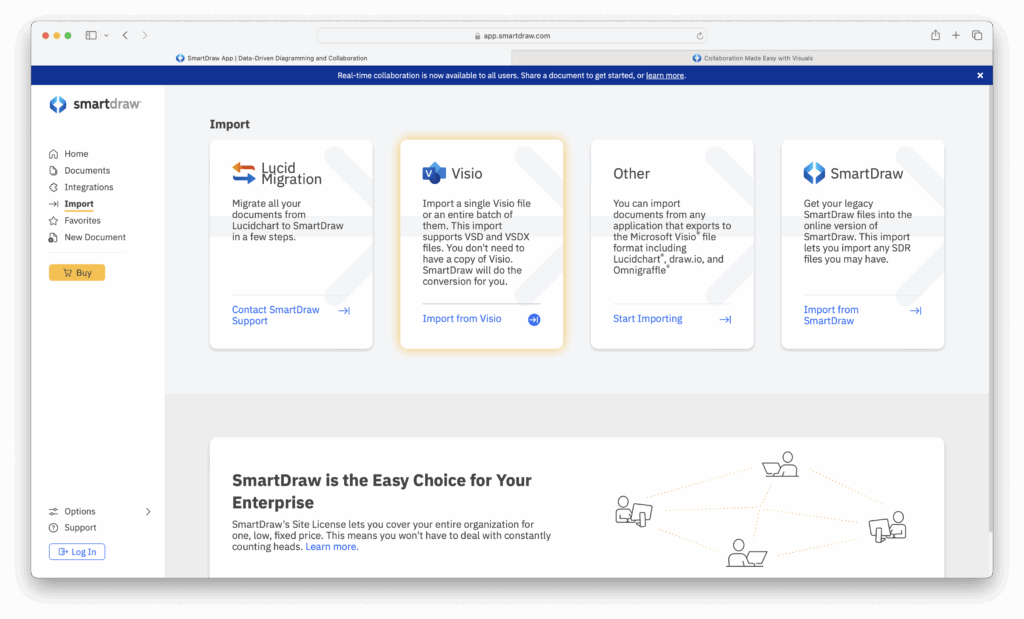SmartDraw Visio import