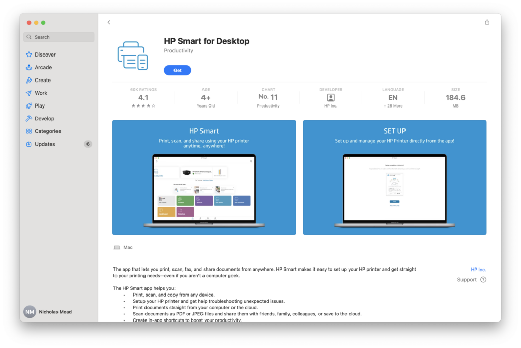 hp smart print mac app