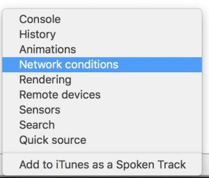 chrome network conditions