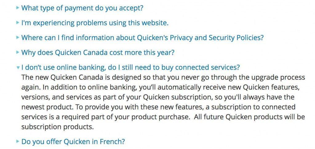 quicken subscription only