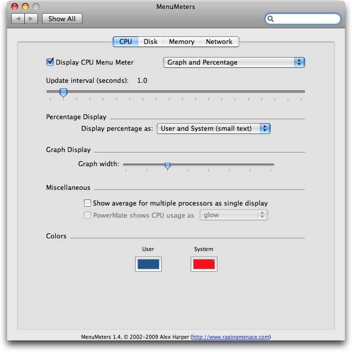 network monitoring tool mac - menumeters