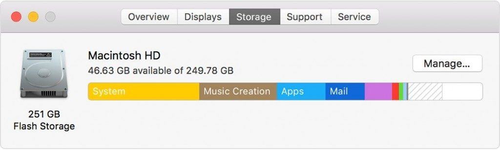 check storage on macos sierra