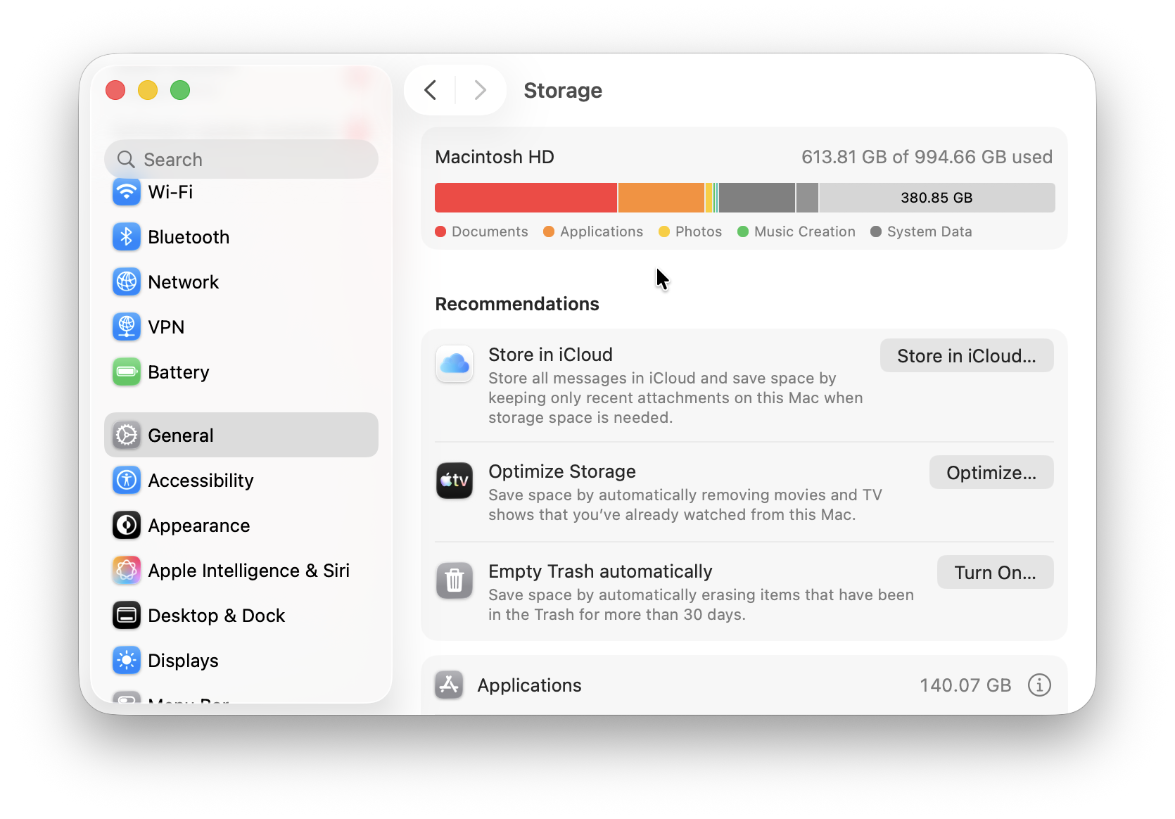 how to fix a slow mac - storage settings