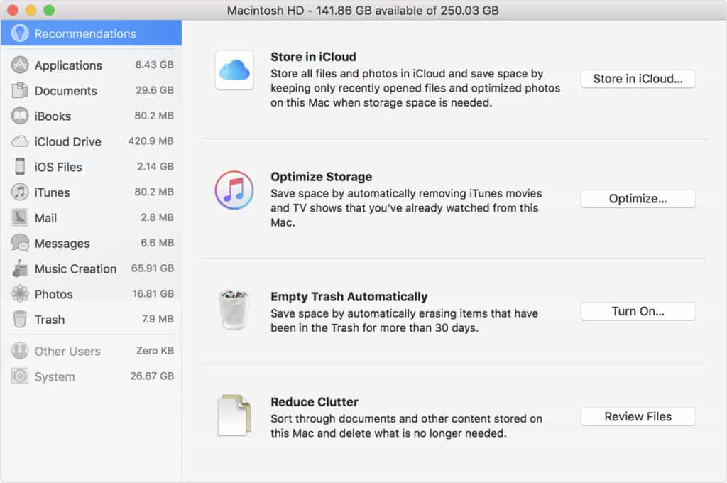 fix a slow mac - optimize storage