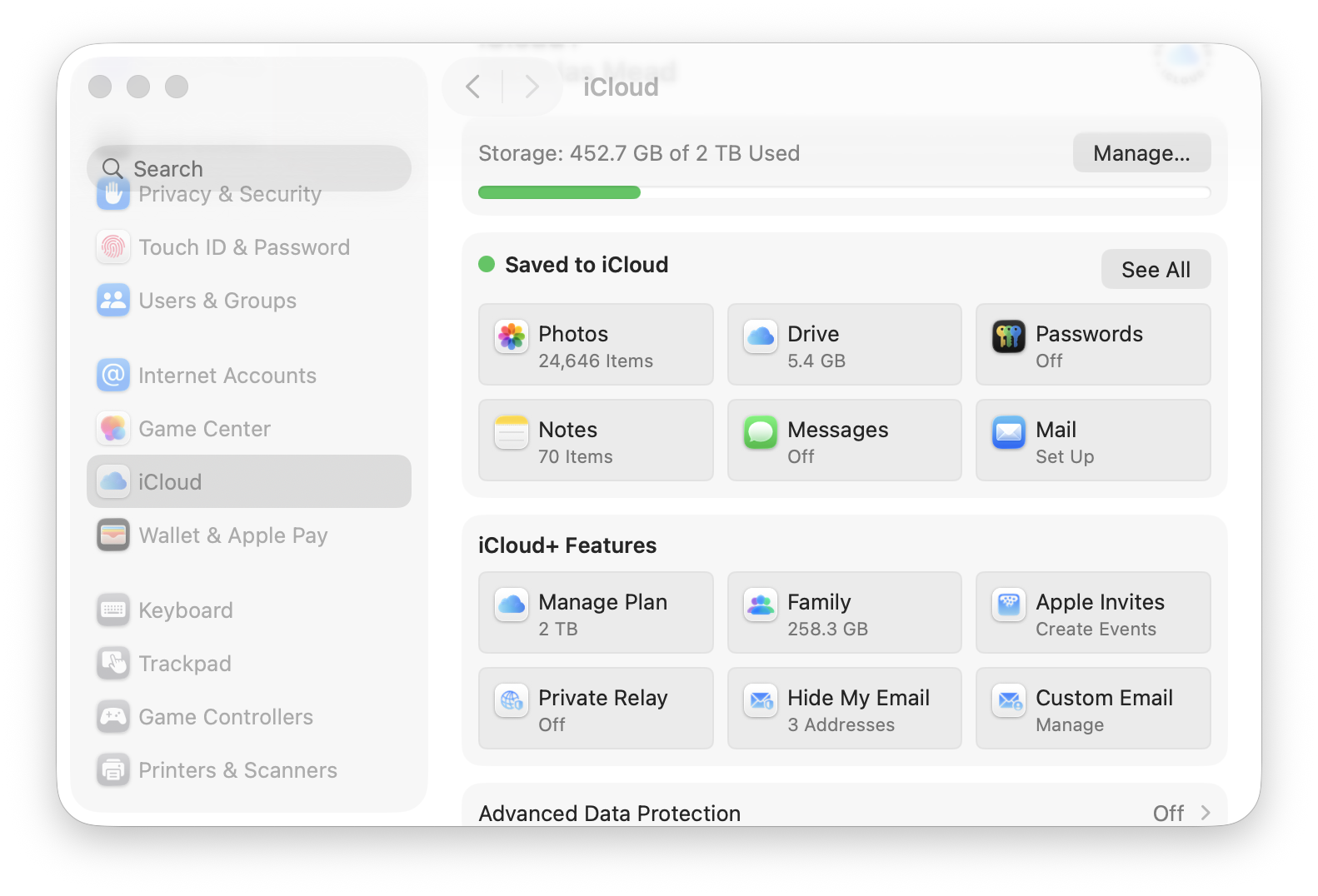 macos icloud storage and syncing