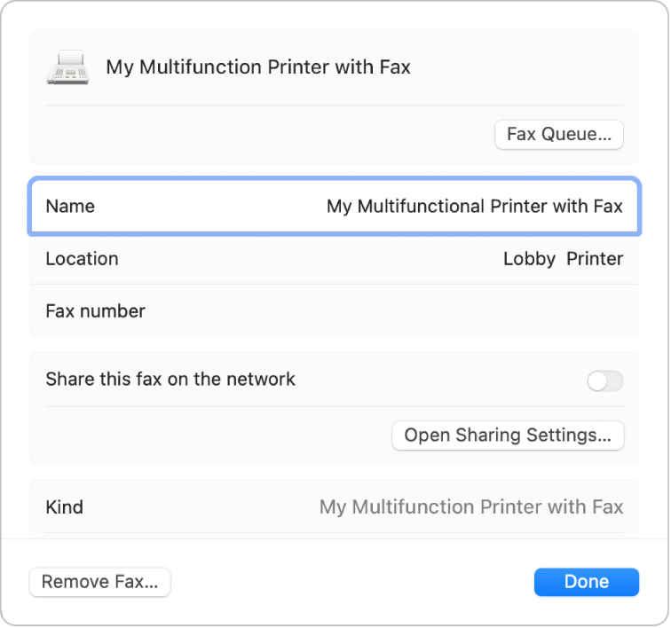 fax from mac mutlifunction printer