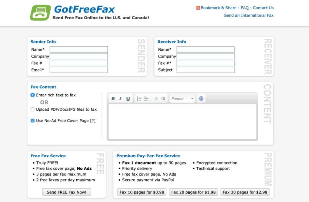 fax for free from mac - gotfreefax