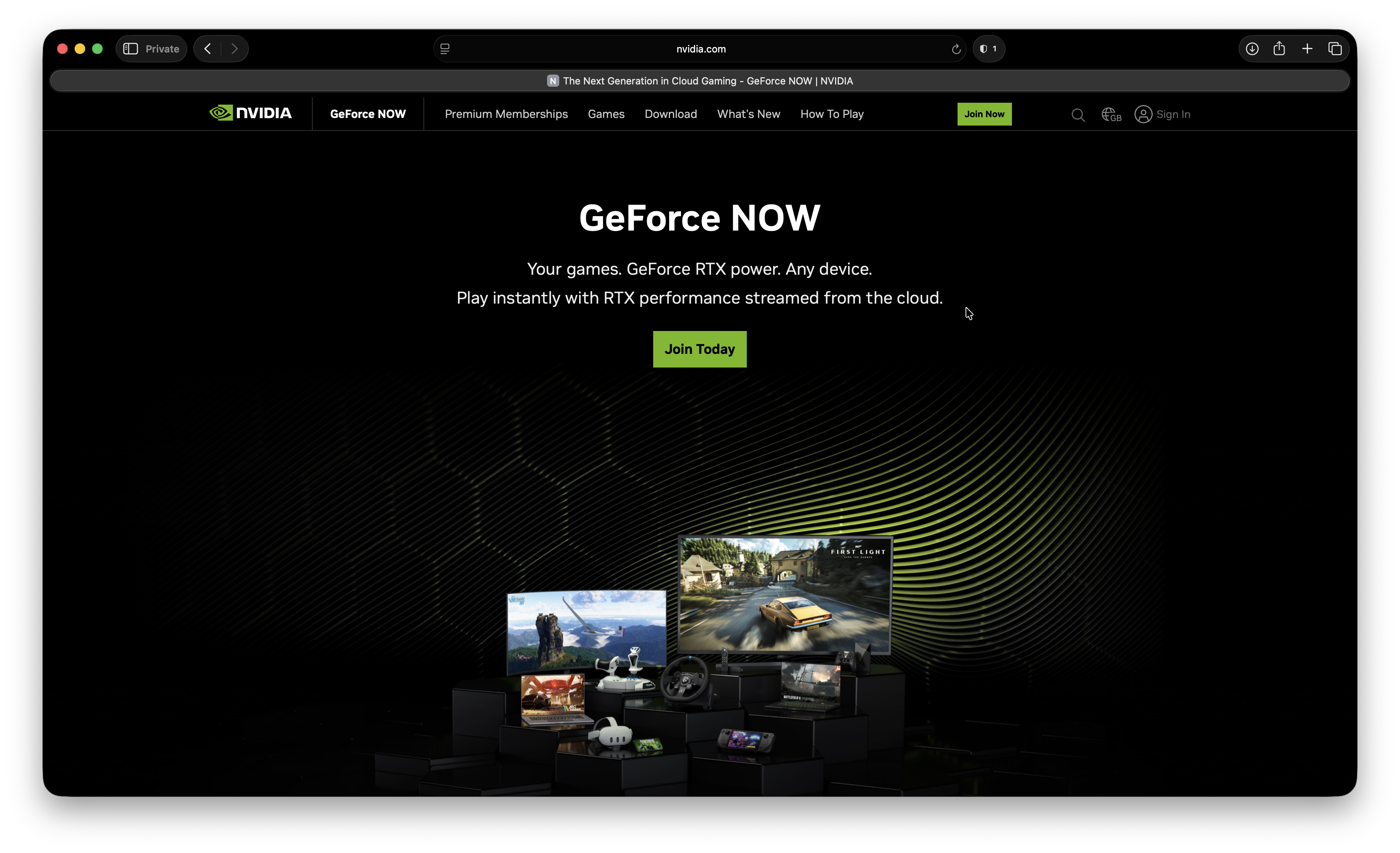 geforce now on mac