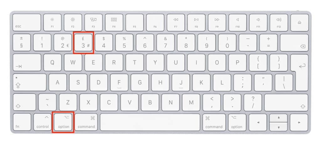 hash key on mac - british keyboard