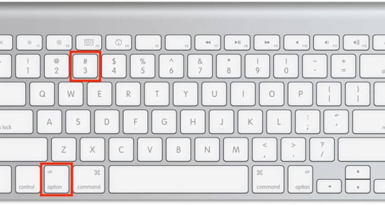 hashtag on mac - keyboard