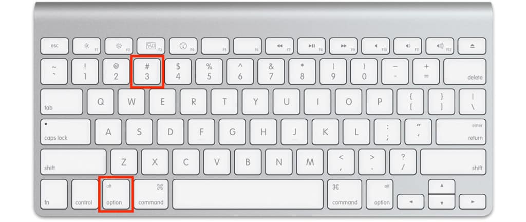 hashtag on mac - keyboard