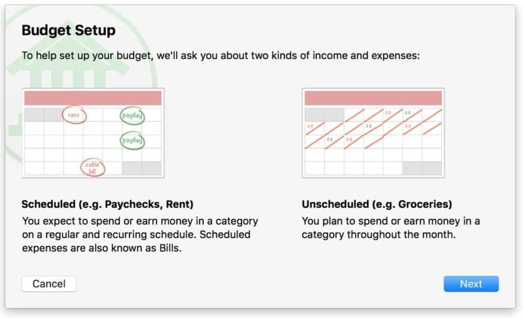 banktivity budget setup