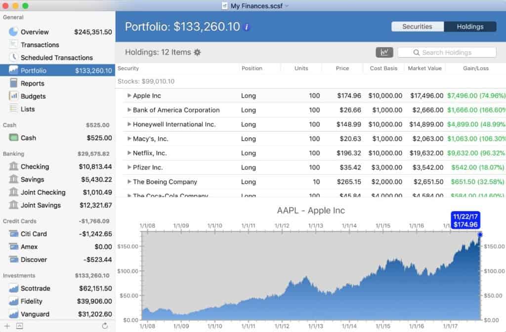 see finance investment tracking
