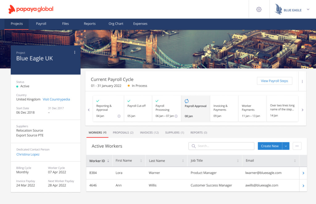 papaya global payroll software