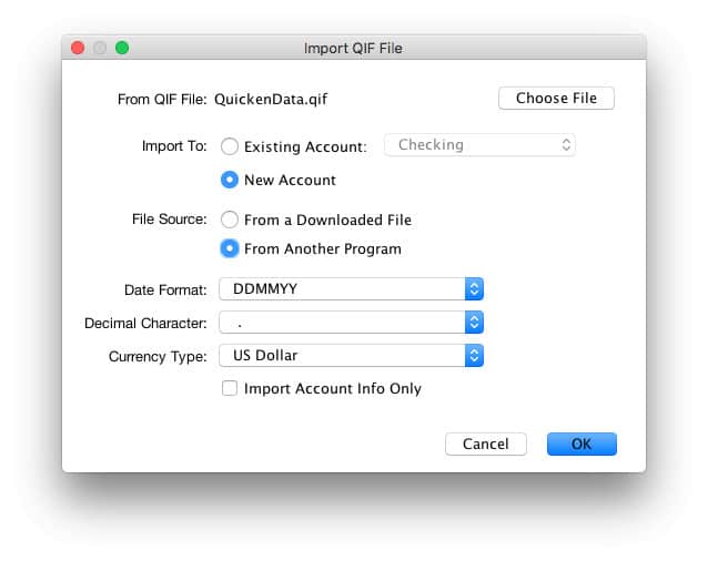 import quicken moneydance
