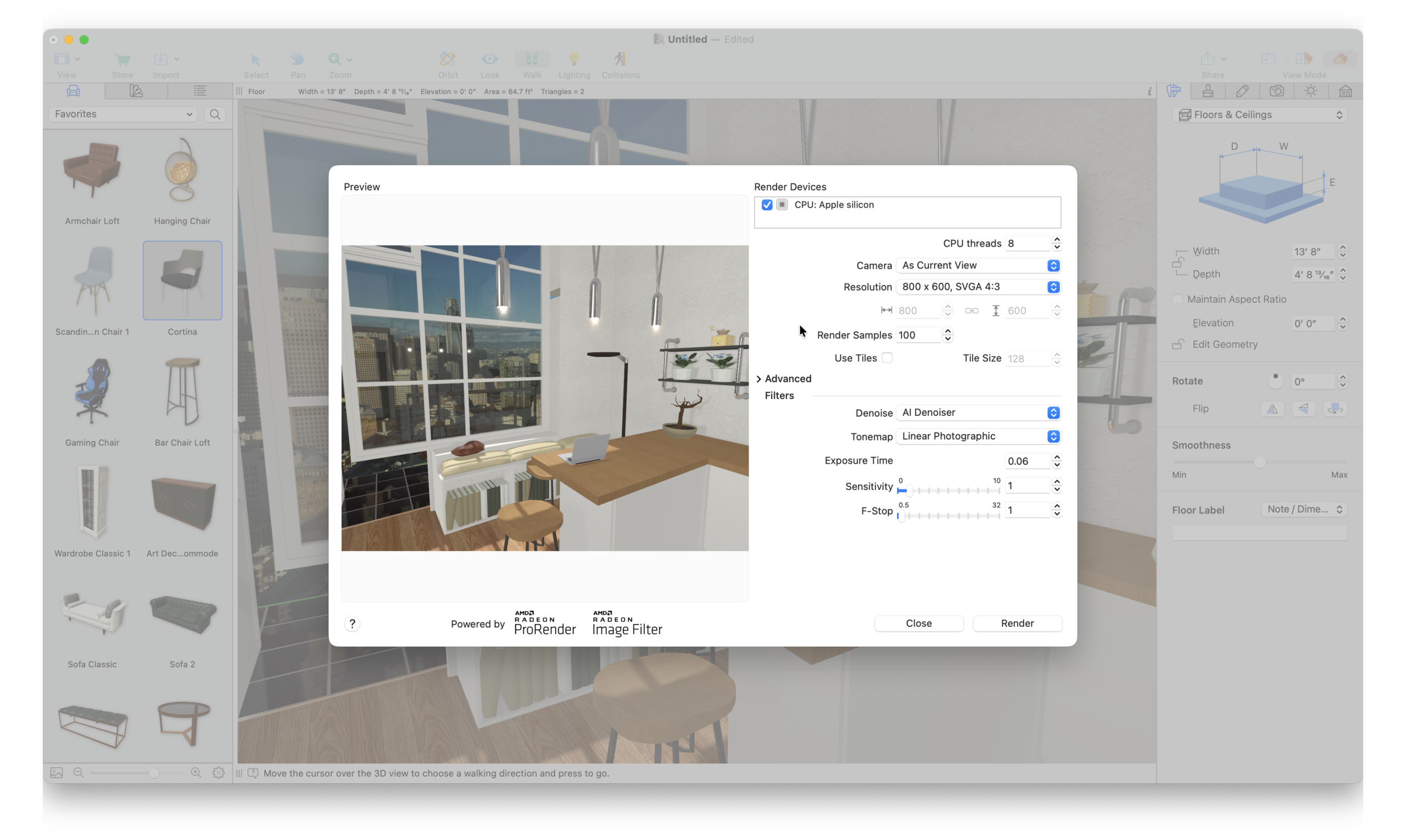 live home 3D mac rendering