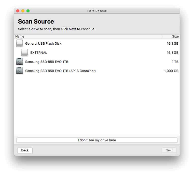 prosoft data recovery for mac review - scan source