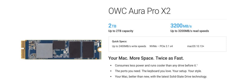 OWC Aura Pro X2