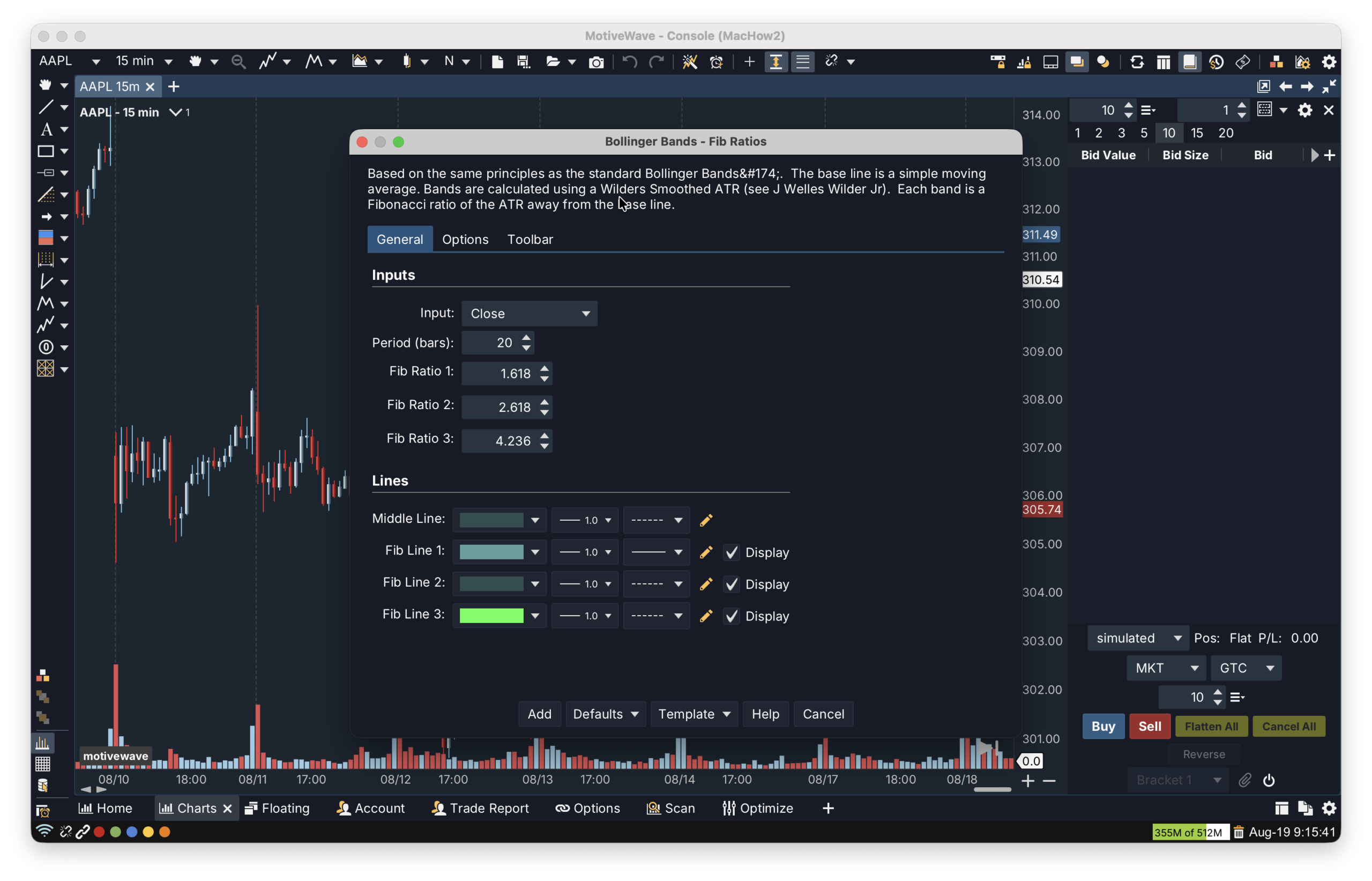 fib ratios motivewave mac