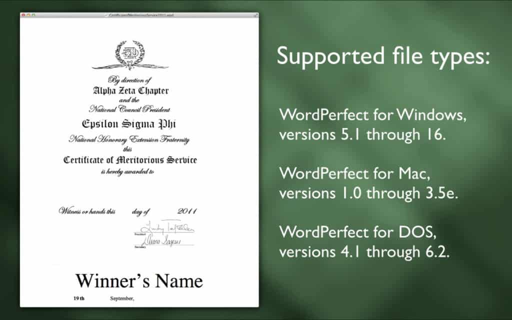 wordperfect viewer for mac