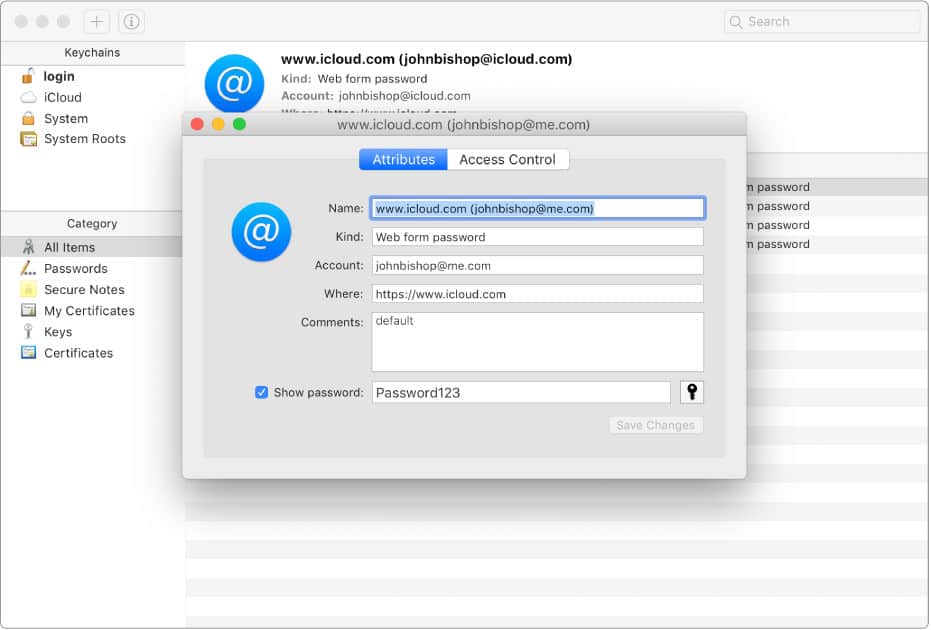 show wifi password mac - keychain