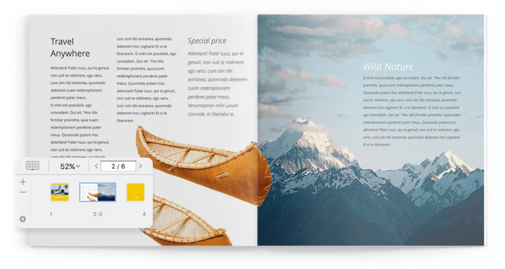 swift publisher review - two page layout