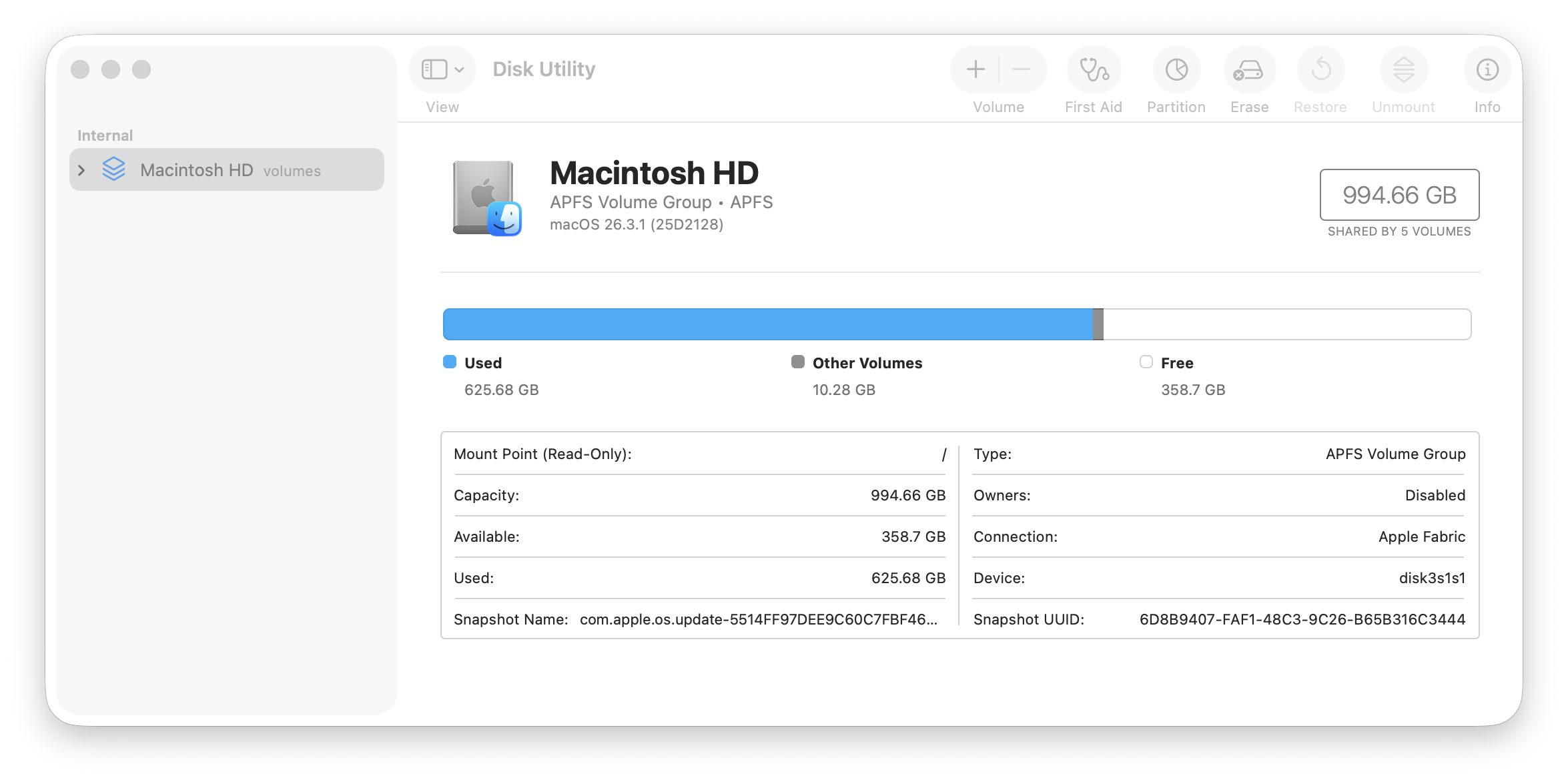 disk utility macos first aid