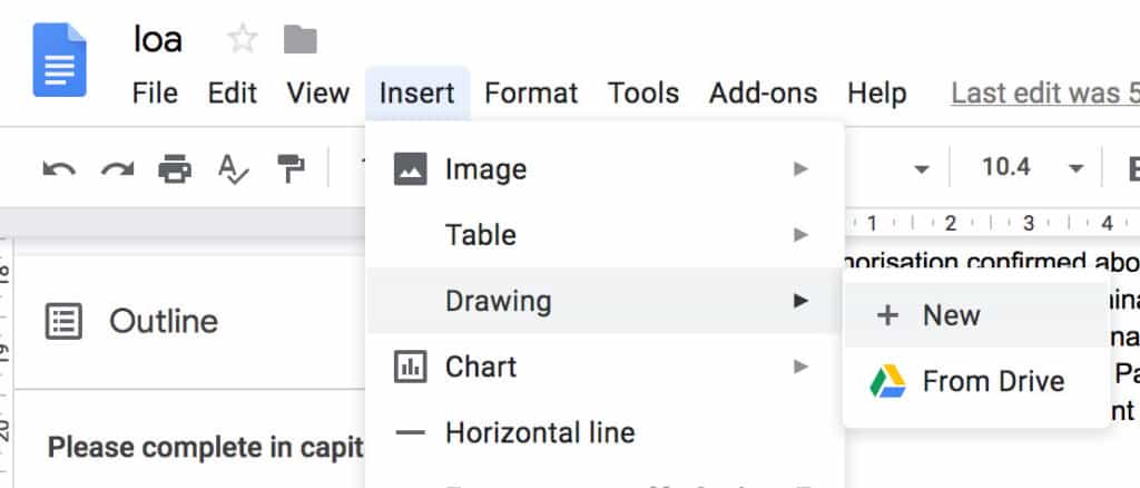 sign pdf on mac for free - google docs drawing tool