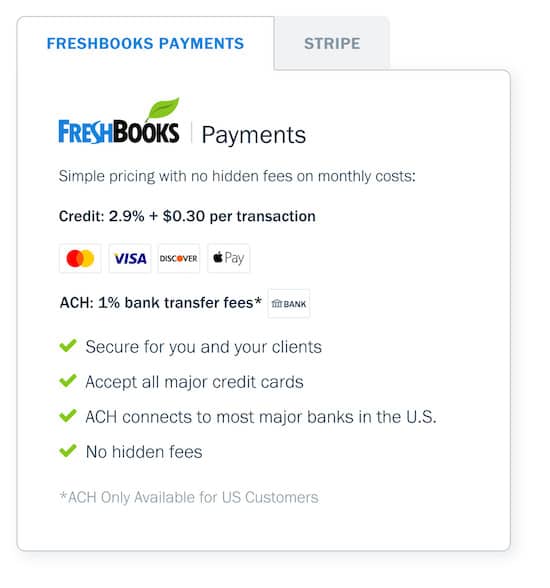 freshbooks payments