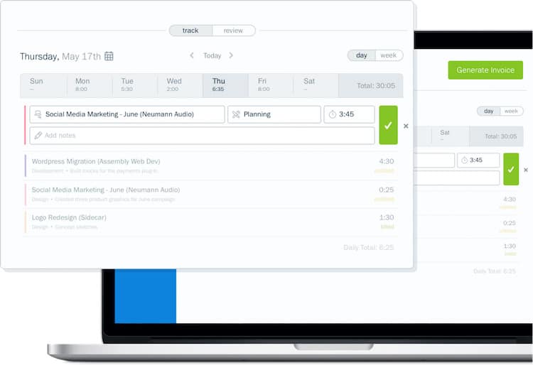 freshbooks time tracking